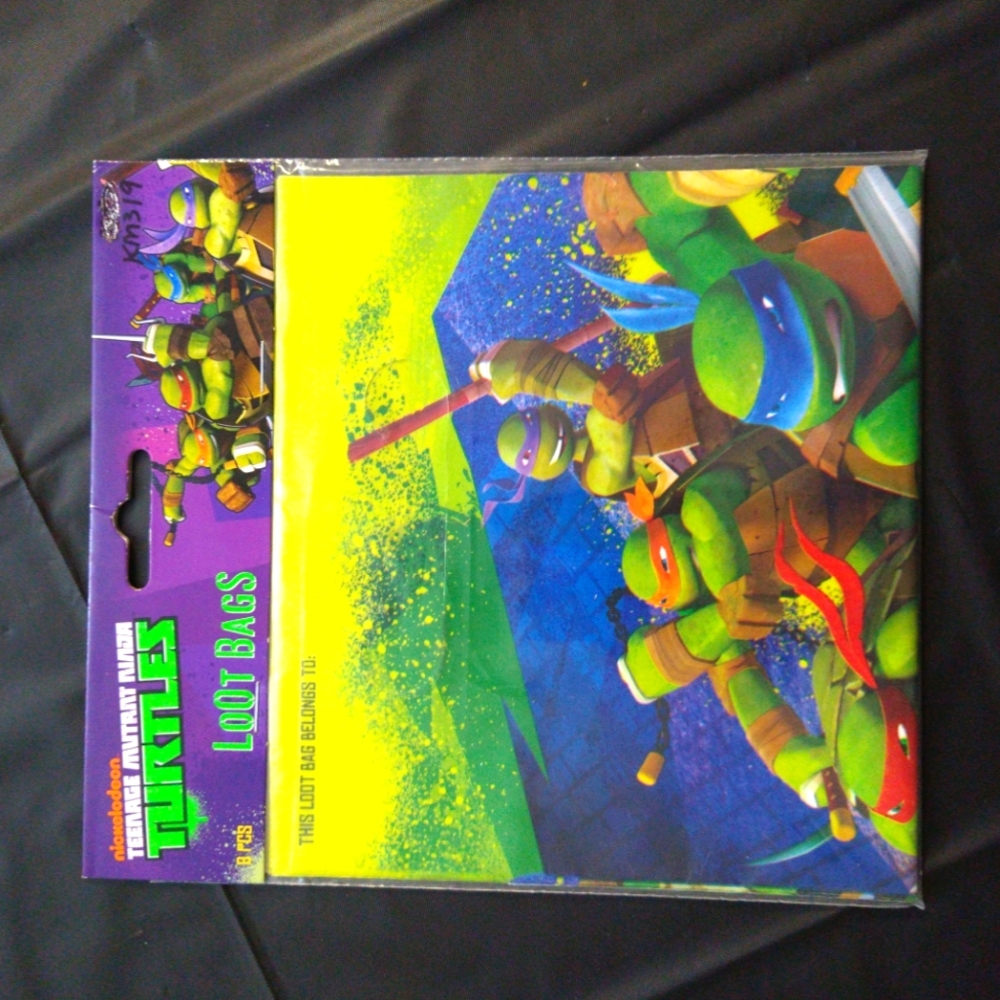 Nickelodeon Teenage Mutant Ninja Turtles 8 Pcs Loot Bags NWT